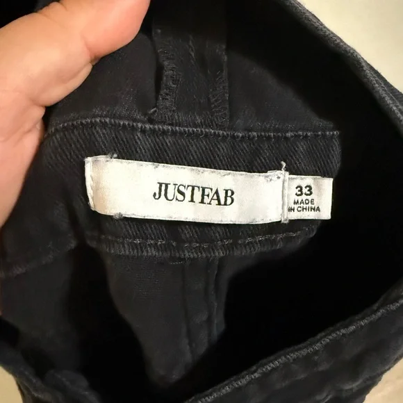 JustFab Black Denim Overalls Women’s Size 33 - Picture 6 of 7